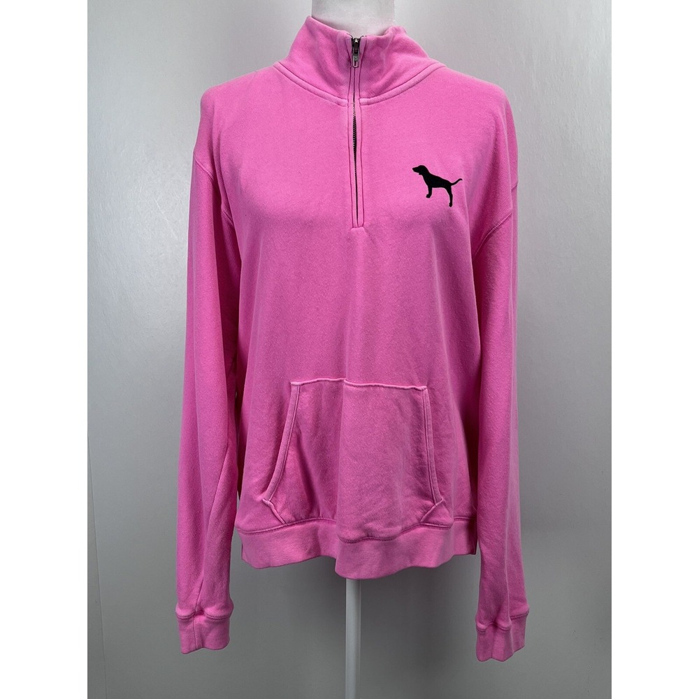 Victoria's Secret Pink Sweatshirt Pullover Sz L GUC 1/4 Zip